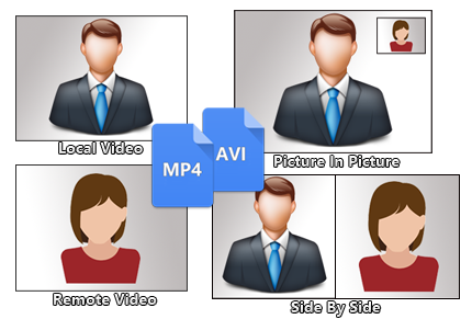 Record Teams video call into side-by-side video or picture-in-picture